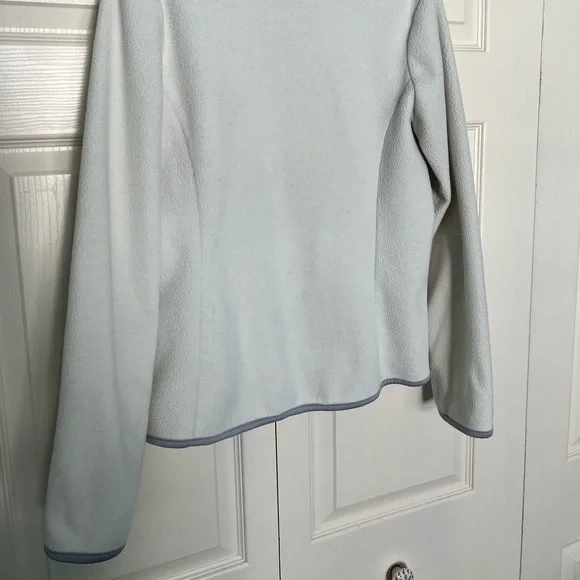 Old Navy White/Cream Fleece Jacket with Gray Trim - Picture 3 of 9